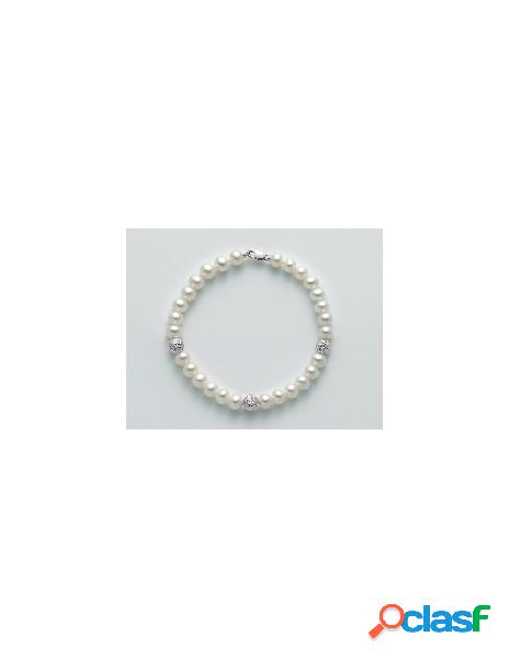 Bracciale MILUNA di perle e oro bianco 18kt - PBR2305B