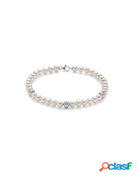 Bracciale MILUNA di perle e oro bianco 18kt PBR3237