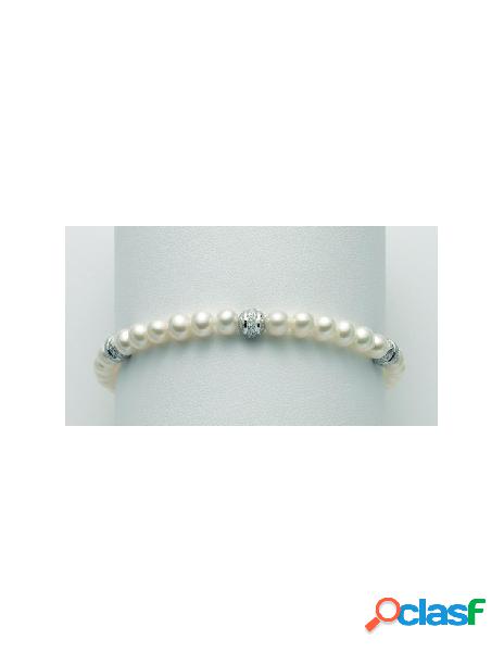 Bracciale MILUNA di perle e oro bianco 9kt PBR3082X