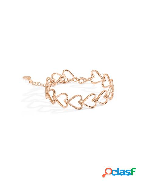 Bracciale ROSATO STORIE in argento RZGM11 CUORI