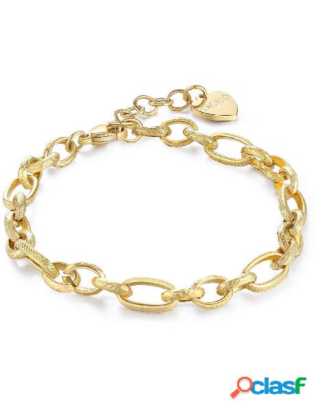 Bracciale SAGAPO CHUNKY Acciaio 316L SHK26 Gold