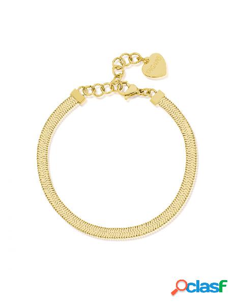 Bracciale SAGAPO CHUNKY Acciaio 316L SHK36 Gold