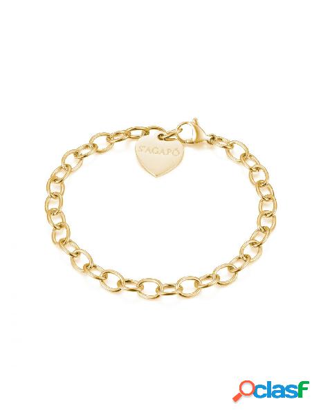 Bracciale SAGAPO HAPPY Acciaio 316L SHAC32 Gold