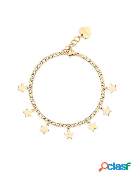 Bracciale SAGAPO MESSAGE Acciaio 316L SSG14 Gold