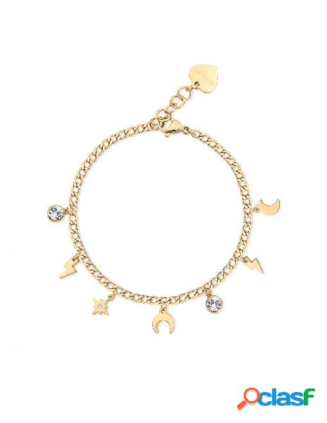 Bracciale SAGAPO MESSAGE Acciaio 316L SSG16 Gold