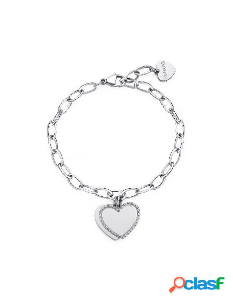 Bracciale SAGAPO MESSAGE Acciaio 316L SSG19 Silver