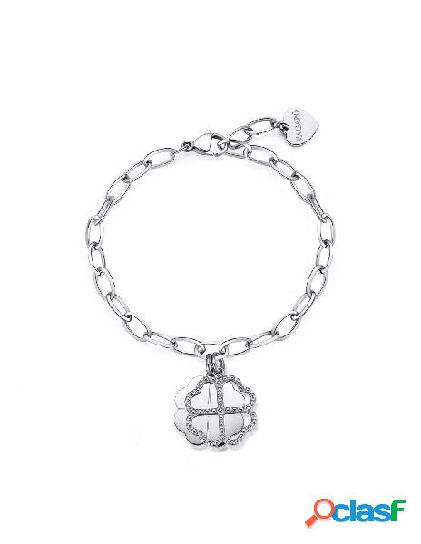 Bracciale SAGAPO MESSAGE Acciaio 316L SSG23 Silver