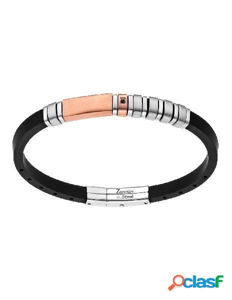 Bracciale ZANCAN UOMO in Acciaio e Silicone UHB027