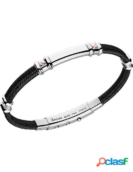 Bracciale ZANCAN UOMO in Argento e Corda EXB577R-NE