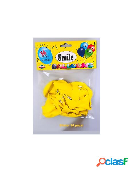 Busta 16 pezzi palloncino smile