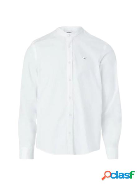 CALVIN KLEIN Camicia Slim con colletto alla coreana Bianco