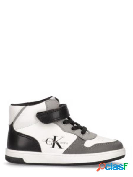 CALVIN KLEIN JEANS Sneakers alte con lacci e velcro