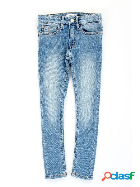 CALVIN KLEIN JEANS girl jeans in denim di cotone super