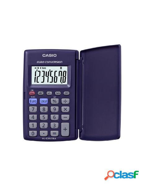 Calcolatrice tascabile colore blu display 8 cifre con