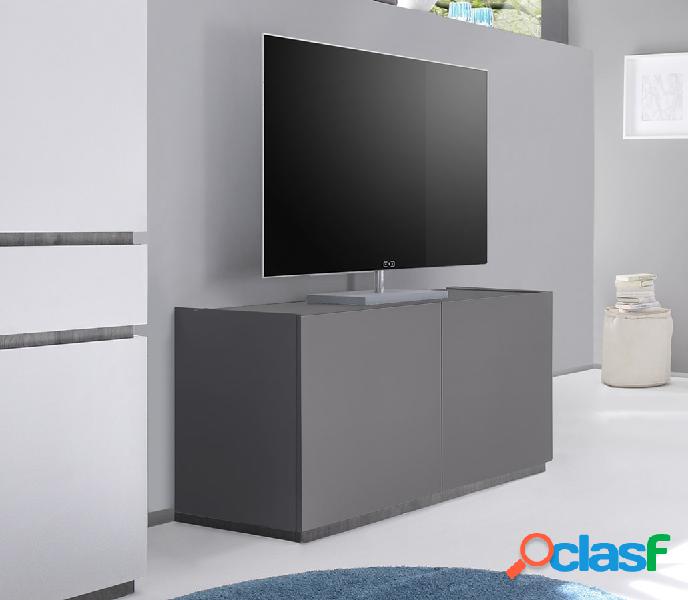Candelma - Mobile 2 ante in legno grigio porta tv alto cm