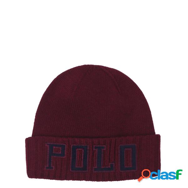 Cappello Uomo RALPH LAUREN Bordeau Logo beanie