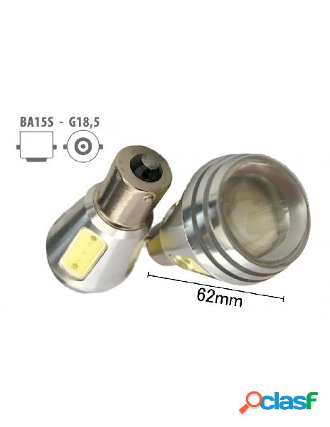 Carall - coppia 2 lampade led ba15s 1156 p21w con 5 power