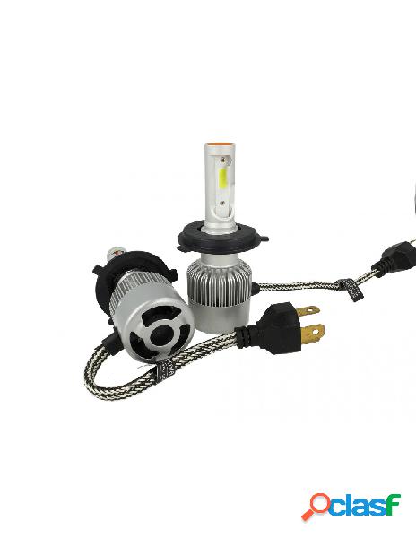 Carall - kit full led cob h4 30w con ventilatore 12v 24v
