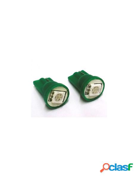 Carall - lampada led t10 w5w 1 smd 5050 verde 12v