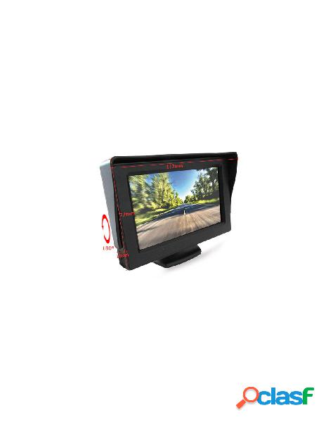 Carall - monitor tft lcd 4,3 slim orientabile a 160 gradi