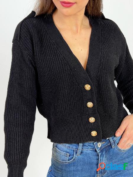 Cardigan Kikisix bottoni oro