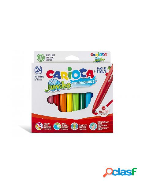 Carioca - pennarelli carioca jumbo da 24 pezzi