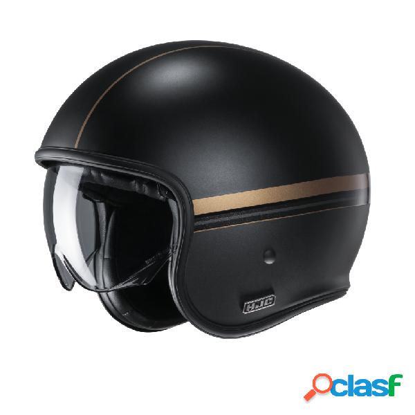 Casco jet HJC V30 EQUINOX in fibra MC9SF Nero Oro