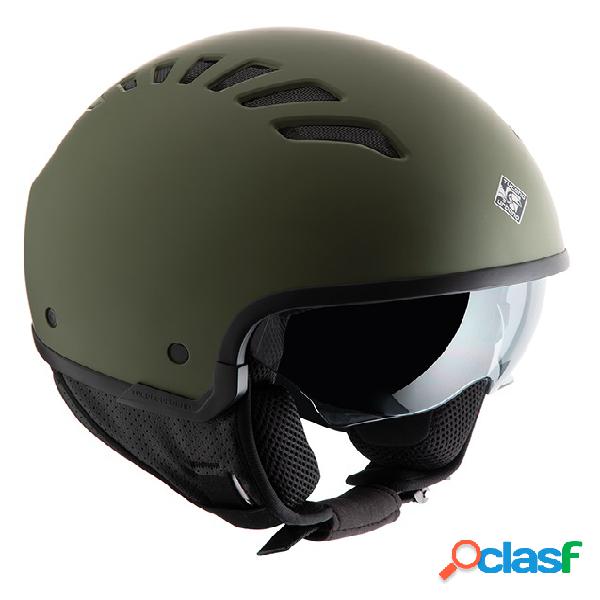 Casco jet Tucano Urbano EL FRESH Verde Airborne Opaco