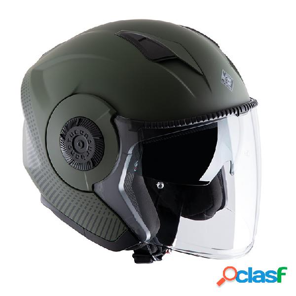 Casco jet Tucano Urbano EL TANGE Airborne Verde Graphic A