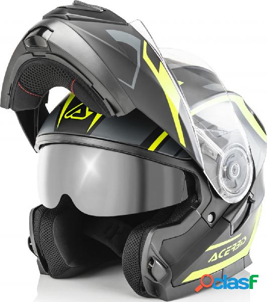 Casco modulare Acerbis SEREL Nero Giallo Fluo