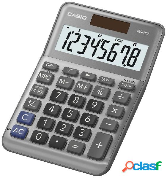 Casio MS-80F Calcolatrice da tavolo Grigio Display (cifre):