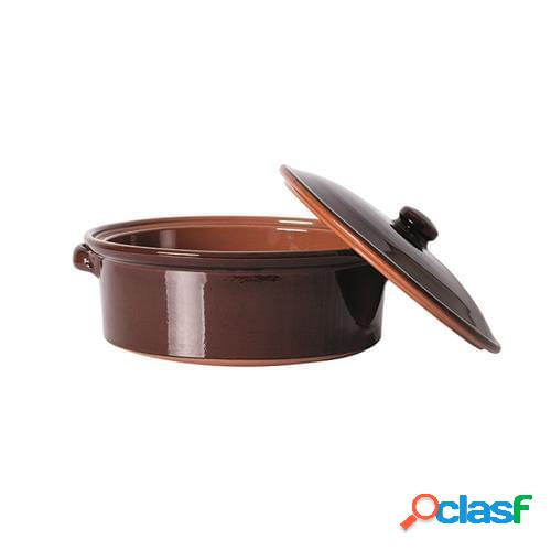 Casseruola con coperchio in terracotta, diam. 32cm