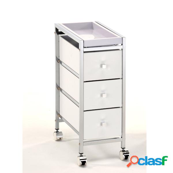 Cassettiera 3 cassetti in legno da ufficio cm 22x39x58h