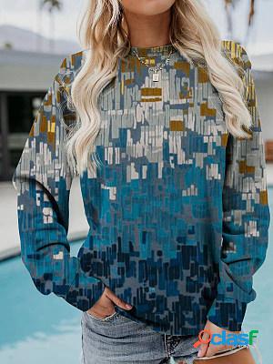 Casual Fashion Printed Round Neck Long Sleeve Sweatshirt