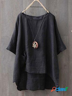 Casual Oversized Round Neck Loose Fashion Blouses