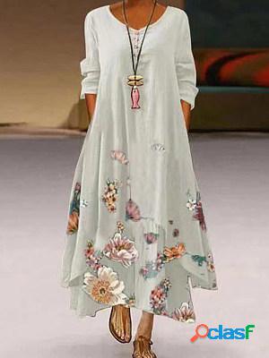 Casual Printed Long Sleeve Dress