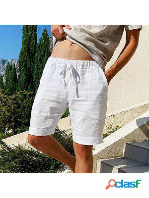 Casual Simple Linen Beach Shorts