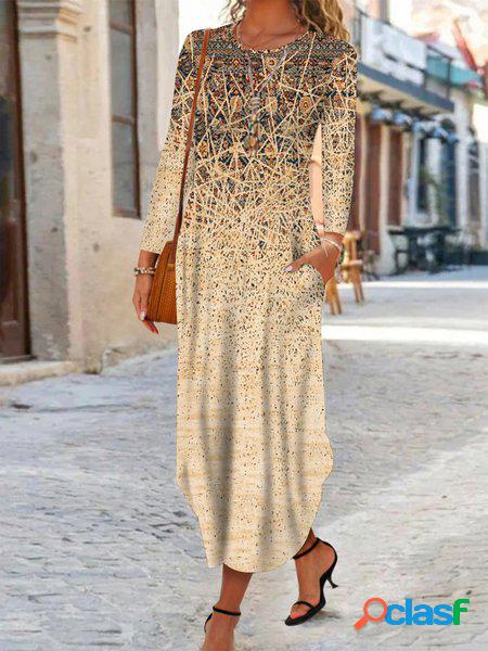 Casuale Girocollo Jersey Abiti Vestiti