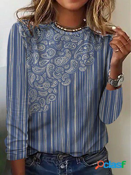 Casuale Sciolto Maniche Lunghe T-shirt