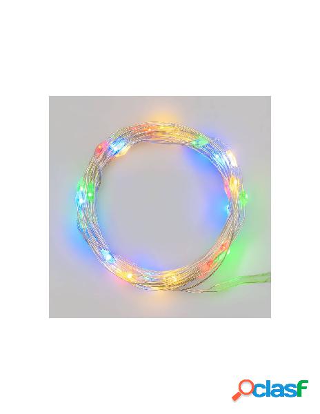 Catena 40 microled multicolor 1,5mm versione pdq luce fissa