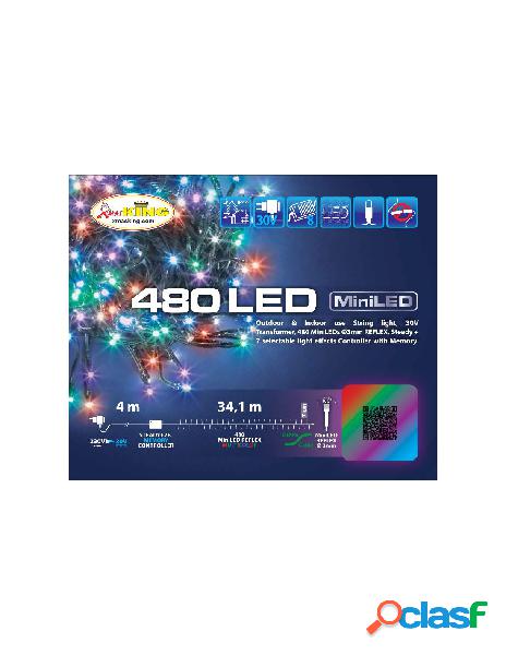 Catena tlg 480 miniled multicolor 3mm controller 8g timer