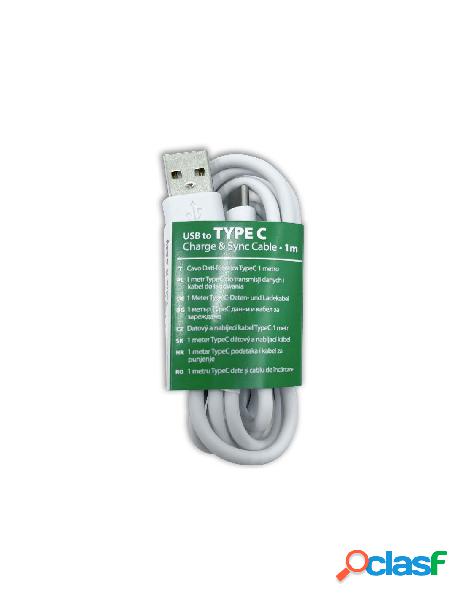 Cavo dati e ricarica 1m type-c - bianco