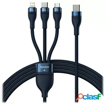 Cavo di ricarica rapida 3 in 1 Baseus Flash Series II - 1,5