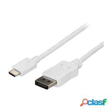 Cavo usb-c a displayport da 1m - 4k 60hz - bianco