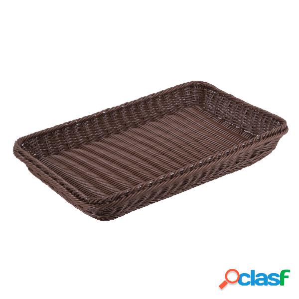 Cesta Porta Pane Gn 1/1 H. 6,5 Polirattan Marrone, peso 0,6