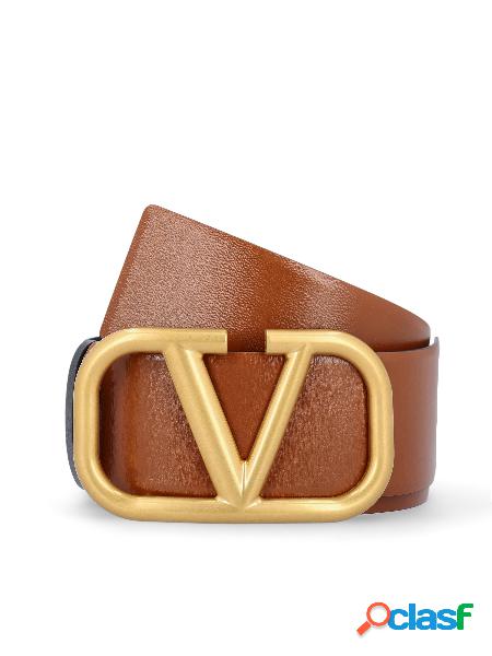 Cintura Reversibile Vlogo Signature In Vitello Lucido 70 Mm