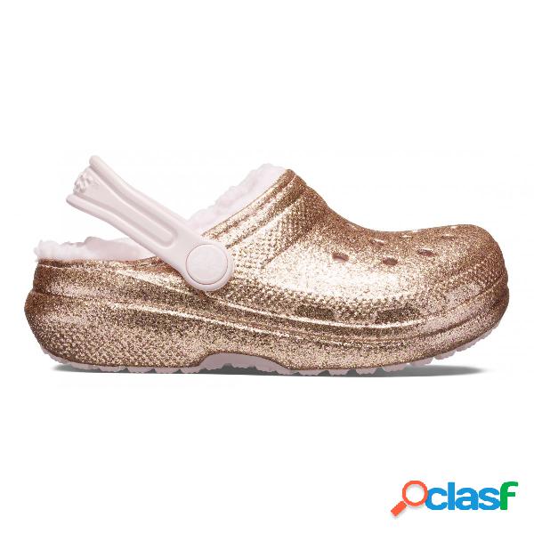 Classic lined glitter clog toddler