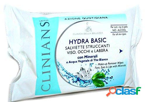Cliniansi hydra basic salviette struccanti 72 pz