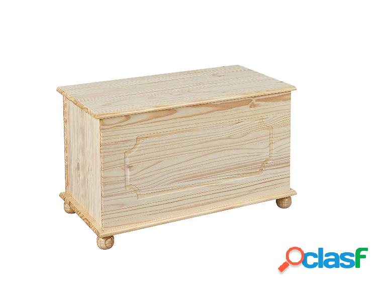 Clodovea - Panca contenitore in legno naturale stile
