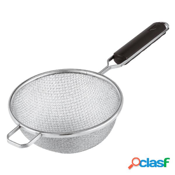 Colapasta Doppia Rete Cm 26 Manico ABS, Inox, peso 0,44 kg